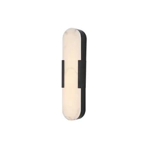 Aplica de perete Searchlight Opaline metal, plastic, negru, alb, LED, 17W, 1390lm, 3000K, IP44 - 11139BK