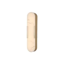 Aplica de perete Searchlight Opaline metal, plastic, auriu, alb, LED, 17W, 1390lm, 3000K, IP44 - 11139GO