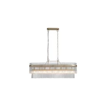 Pendul Searchlight Lara metal, sticla, auriu, transparent, E14, 60W - 11400-8GO