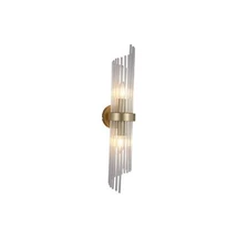 Aplica de perete Searchlight Lara metal, sticla, auriu, transparent, E14, 60W - 11500-2GO