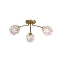 Plafoniera Searchlight Astral metal, sticla, auriu, transparent, G9, 33W - 11523-3GO