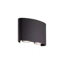 Aplica de perete exterior Searchlight Shadows metal, negru, LED, 1.25W, 320lm, 3000K, IP44 - 1224-4BK