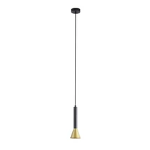 Pendul Searchlight SIGNAL metal, negru, auriu, GU10 - 13611-1BGO