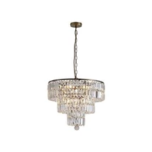 Pendul Searchlight Empire metal, cristal, alama, transparent, E14, 60W - 1375-5AB
