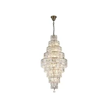 Candelabru Searchlight Empire metal, sticla, alama, transparent, E14, 60W - 1500-13AB