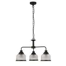 Pendul Searchlight HIGHWORTH metal, sticla, negru, E27 - 1683-3BK