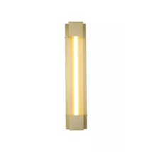Aplica de perete exterior Searchlight Sacramento metal, acril, auriu, transparent, LED, 11W, 863lm, 3000K, IP44 - 17670GO