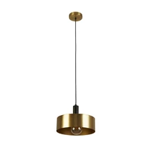 Pendul Searchlight KNOX metal, negru, auriu, E27 - 20223-1GO