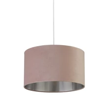 Abajur Searchlight DRUM metal, catifea, pink, E14, E27 - 21035PI