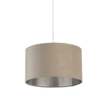Abajur Searchlight DRUM metal, catifea, taupe, E14, E27 - 21035TA