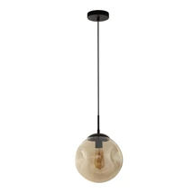 Pendul Searchlight PUNCH metal, sticla, negru, sampanie, E27 - 22123-1BK