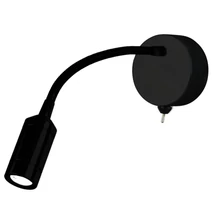 Aplica de perete Searchlight FLEXY WALL metal, negru, crom, LED, 3000K, 1W, 65lm - 2256BK