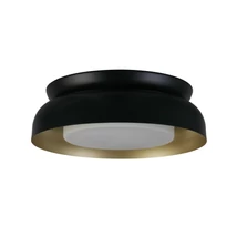 Plafoniera Searchlight KENDAL metal, negru, auriu, alb, E14 - 23122BGO