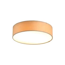 Plafoniera Searchlight Drum metal, textil, alb, sampanie, E27, 60W - 23298-2CP