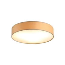 Plafoniera Searchlight Drum metal, textil, alb, sampanie, E27, 60W - 23298-3CP