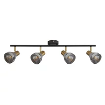 Spot Searchlight WESTMINSTER metal, sticla, negru, alama, fumuriu, E14 - 23801-4SM