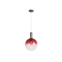 Pendul Searchlight Ombre metal, sticla, rosu, fumuriu, GU10, 50W - 24183-1RE