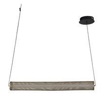 Pendul Searchlight THREAD metal, negru, auriu, LED, 26W, 3000K, 1191 Lm - 25151-1BK