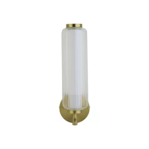 Aplica de perete Searchlight MOD metal, sticla, acril, alama, transparent,  LED, 8W, 3000K, 710 Lm - 26253SB