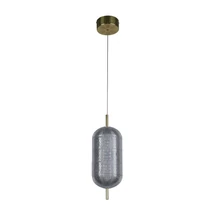 Pendul Searchlight CAPSULE metal, acril, alama, LED, 19W, 3000K, 1845 Lm - 28803SB