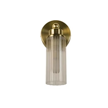 Aplica de perete pentru baie Searchlight IMPERIAL metal,  sticla, alama, transparent, G9 - 29981SB