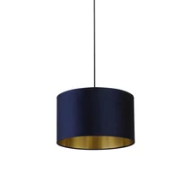 Abajur Searchlight DRUM metal, catifea, albastru, E14, E27 - 31040AZ
