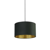 Abajur Searchlight DRUM metal, catifea, verde, E14, E27 - 31040GR