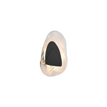 Aplica de perete Searchlight Destiny metal, sticla, negru, transparent, LED, 8W, 943lm, 3000K - 32983BK