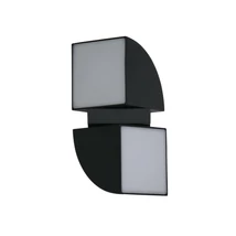 Aplica de prete exterioara Searchlight DAKOTA metal, acril, negru, LED, 8W, 3000K, 549 Lm, IP44 - 36150BK