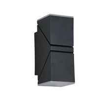 Aplica de prete exterioara Searchlight MONTANA metal, acril, negru, LED, 12W, 3000K, 680 Lm, IP65 - 36170BK