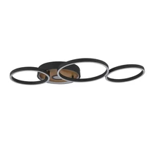 Plafoniera Searchlight CURIO metal, lemn, negru, LED, 3000K, 40W, 936lm - 36305-1BK