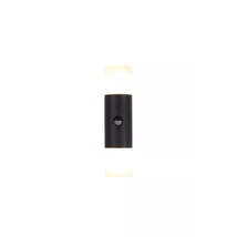 Aplica de perete exterior Searchlight Colorado  metal, plastic, negru, alb, E27, 25W, IP44 - 39230BK-PIR