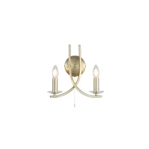 Aplica de perete Searchlight Ascona metal, sticla, alama, transparent, E14, 60W - 4162-2SB