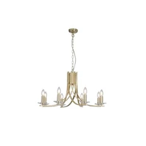 Pendul Searchlight Ascona metal, sticla, alama, transparent, E14, 60W - 4168-8SB