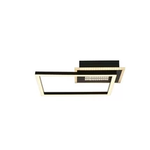 Plafoniera Searchlight Quadrate metal, negru, LED, 24W, 3209lm, 3000K - 44250BK