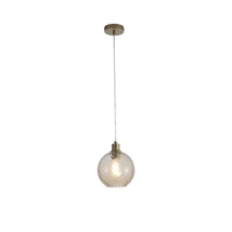 Pendul Searchlight Radiance metal, sticla, auriu, sampanie, E27, 60W - 44520CP