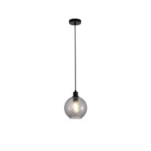 Pendul Searchlight Radiance metal, sticla, negru, fumuriu, E27, 60W - 44520SM