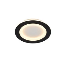 Plafoniera Searchlight Ringo metal, alb, negru, LED, 40W, 5263lm, 3000K-4500K-6500K - 44713BK