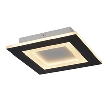 Plafoniera Searchlight Squary metal, alb, negru, LED, 40W, 5277lm, 3000K-4500K-6500K - 44715BK
