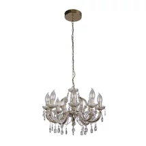 Candelabru exterior Searchlight UTAH metal, acril, cristal, auriu, transparent,E14 - 44761-8GO