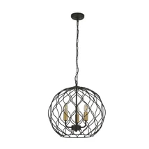 Pendul Searchlight FINESSE metal, negru, auriu, E14 - 4513-3BK