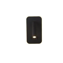 Aplica de perete Searchlight Sonny metal, negru, LED, 9W, 857lm, 3000K - 49320BK