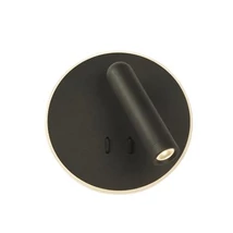 Aplica de perete Searchlight Cher metal, negru, LED, 8W, 770lm, 3000K - 49323BK