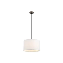 Pendul Searchlight Chelsea metal, textil, negru, alb, E27, 60W - 50503LT