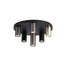 Plafoniera Searchlight Tubes metal, negru, GU10, 10W - 50570-6BK
