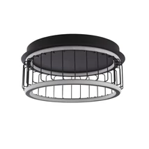 Plafoniera Searchlight CIRCOLO metal, plastic, negru, alb, LED, 3000K, 40W, 1074lm - 54215-1BK