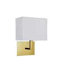 Aplica de perete Searchlight HOTEL metal, textil, alama, alb, E27 - 5519SB