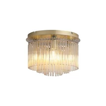 Plafoniera Searchlight Swizzle metal, sticla, auriu, sampanie, E14, 60W - 55620-320CP