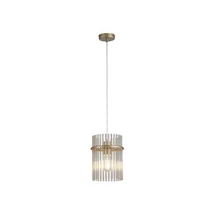 Pendul Searchlight Swizzle metal, sticla, auriu, sampanie, E27, 60W - 55620CP