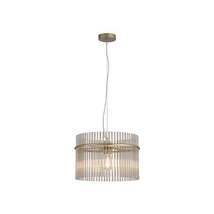 Pendul Searchlight Swizzle metal, sticla, auriu, sampanie, E27, 60W - 55621CP